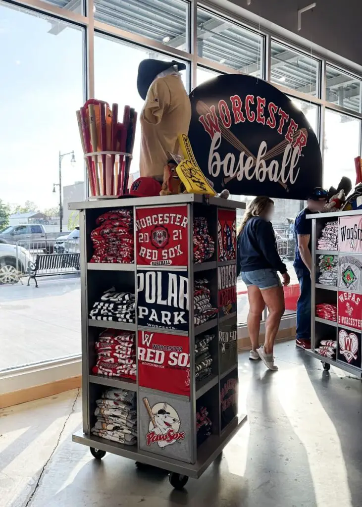 t-shirts in Woosox team store