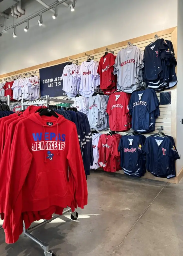 Sweatshirts in Woosox team store